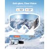 Ski Goggles, Cylindrical Lens with Orange Revo Coating, OTG Anti fog Snow Goggles for Men Women Youth, TPU Frame & Ventilation Structure