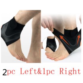 Ankle Support Brace Safety Running Basketball Sports Ankle Sleeves (Option: Black M-2set-Leftright)