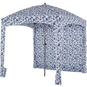 Beach Cottage - 6 Feet By 6 Feet, With Detachable Side Walls, A Simple Beach Sunshade Tent, Equipped With Storage Bags, Portable, UPF 50-- Standard (Option: Sea Life)