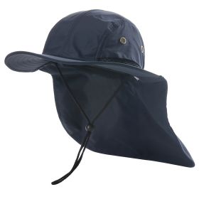 Wide Brim Sun Screen Hat With Neck Flap; Adjustable Waterproof Quick-drying Outdoor Hiking Fishing Cap For Men Women (Color: khaki, size: 58-60cm/22.83-23.62in)