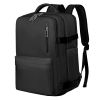 Travel Backpack for Women, 15.6 Inch Laptop Backpack with USB Charging Hole, College Bookbag, Large Capacity Black Computer Backpacks for Work