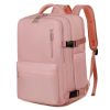 Travel Backpack for Women, 15.6 Inch Laptop Backpack with USB Charging Hole, College Bookbag, Large Capacity Black Computer Backpacks for Work